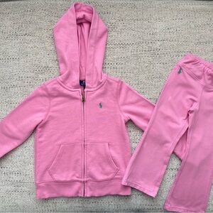 Polo by Ralph Lauren Pink Zip-Up Hoodie Set